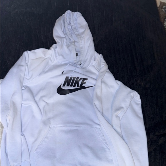 Nike Tops - Nike White and Black Logo Hoodie